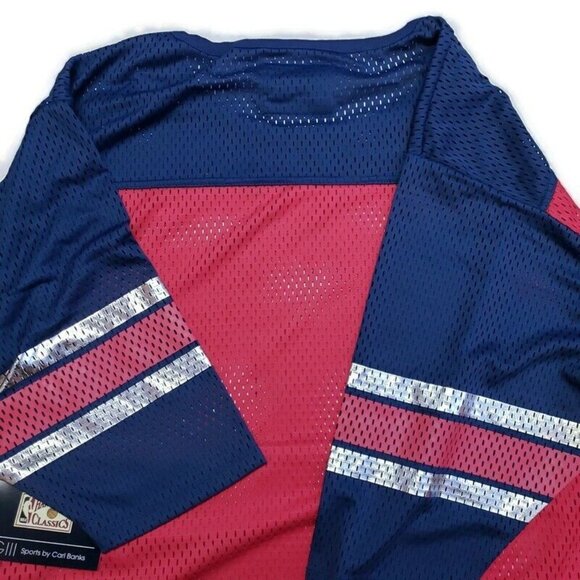 NBA New Jersey Nets Womens First Team Mesh Top GIII For Her Red Blue Size Large - Picture 4 of 5